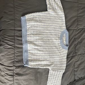 Pink rose cropped sweater